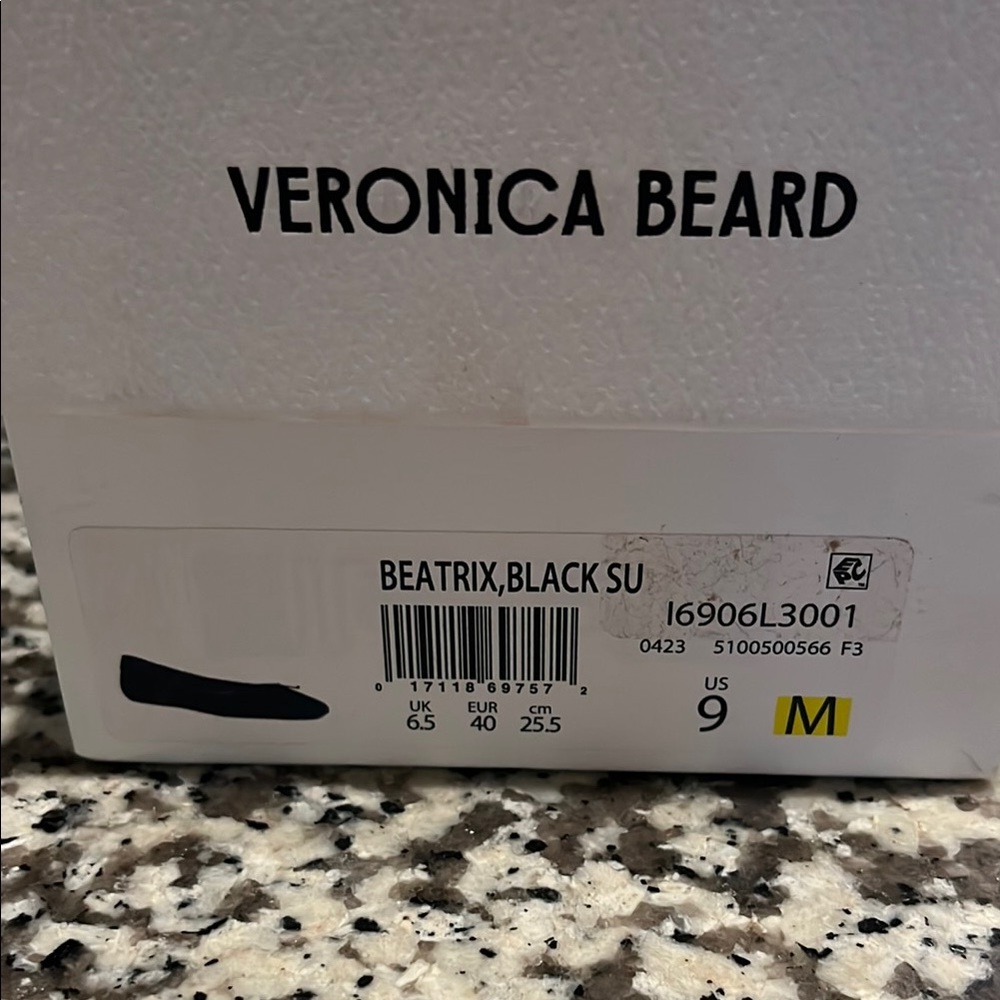 Veronica Beard Beatrix Suede Ballet Flat Black - Picture 2 of 5